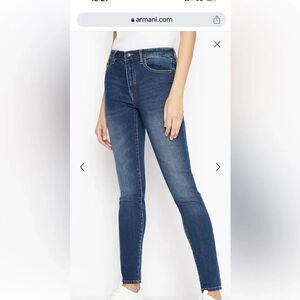 Armani Exchange Women’s J01 skinny stretch jeans in blue Sz 27 and 29, NWT